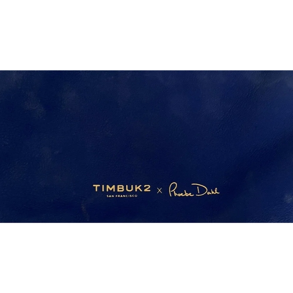 TIMBUK2 X PHOEBE DAHL JET SET CONVERTIBLE COBALT BLUE LEATHER BACKPACK
